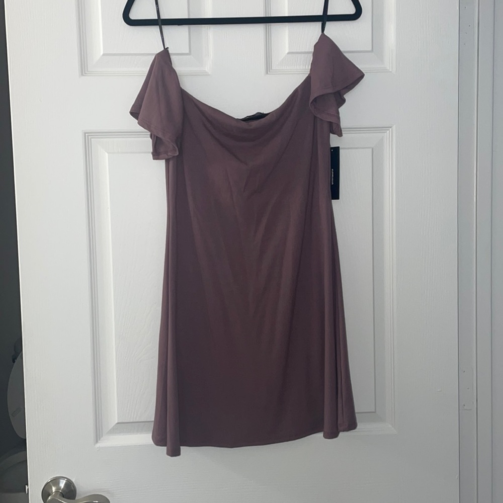 Lulus Off the Shoulder Purple Dress
